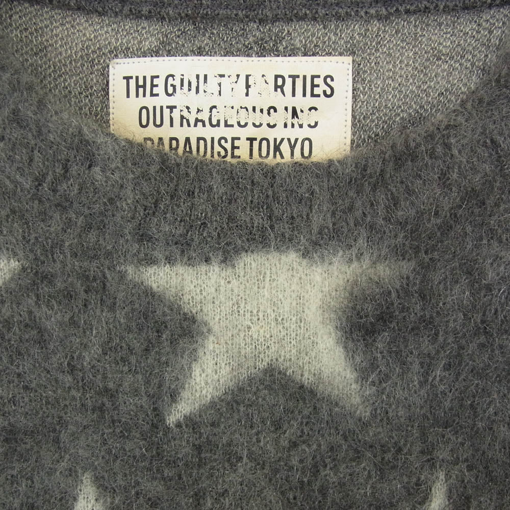 WACKO MARIA ワコマリア WMK-JQ02 STAR MOHAIR スター モヘア ニット セーター グレー系 M【中古】