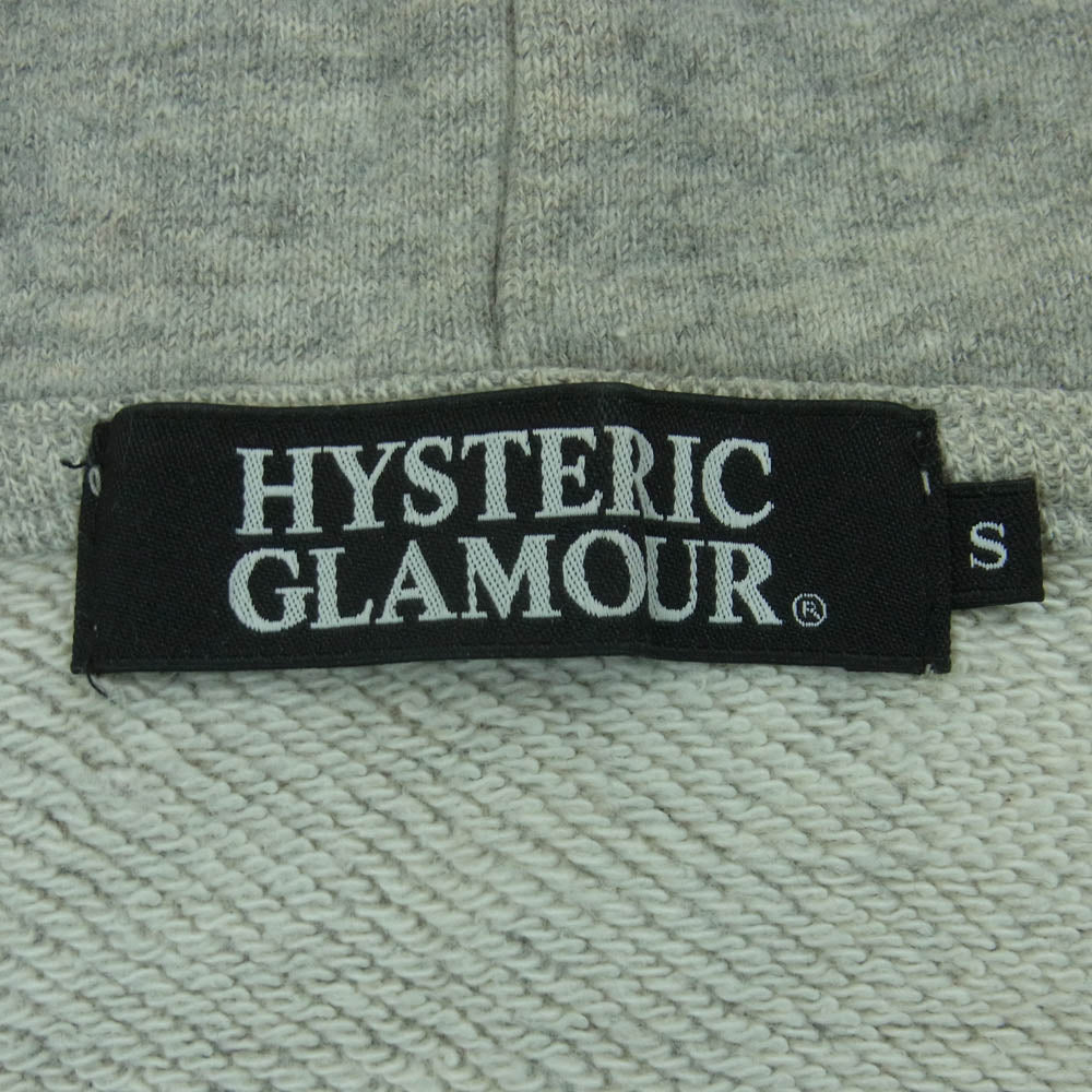 HYSTERIC GLAMOUR ヒステリックグラマー 15SS 0243CF04 STAR CIRCLE HEAD スター サークル ヘッド ジップ アップ パーカー グレー系 S【中古】