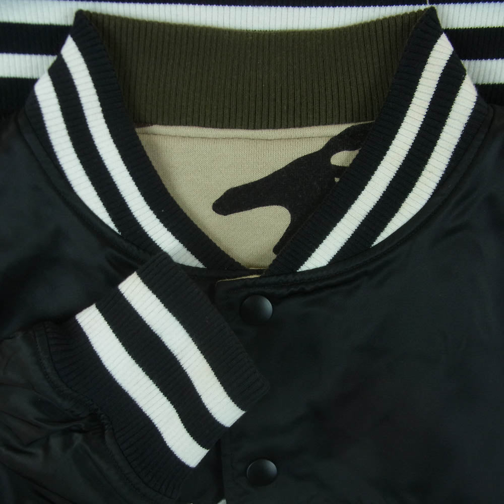 F.C.R.B. エフシーアールビー 16AW FCRB-167053 REVERSIBLE SATIN STADIUM JACKET リバーシブル サテン スタジアム ジャケット スタジャン ブルゾン ブラック系 グリーン系 ブラウン系 S【中古】