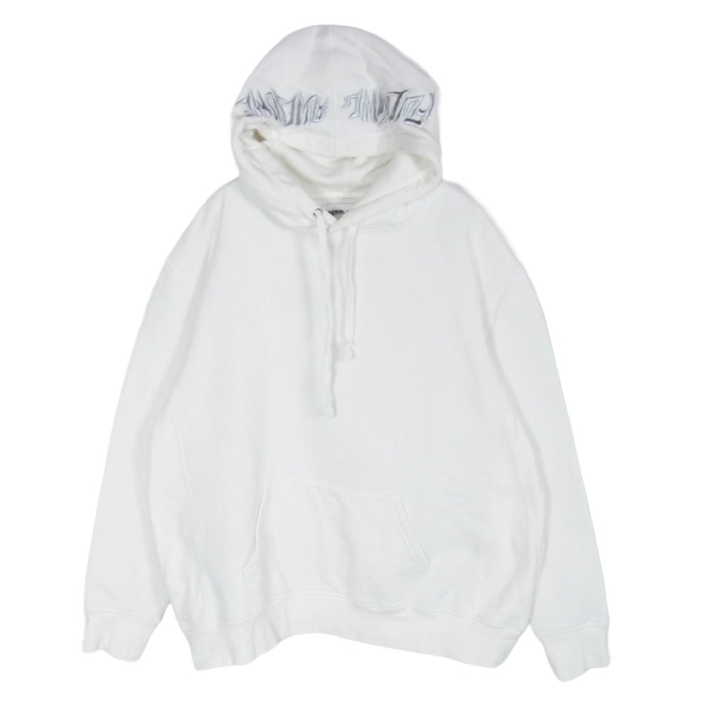 Fucking Awesome ファッキングオーサム ロゴ 刺繍 フーディー パーカー ホワイト系 L【中古】