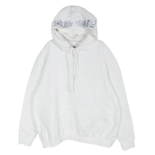 Fucking Awesome ファッキングオーサム ロゴ 刺繍 フーディー パーカー ホワイト系 L【中古】