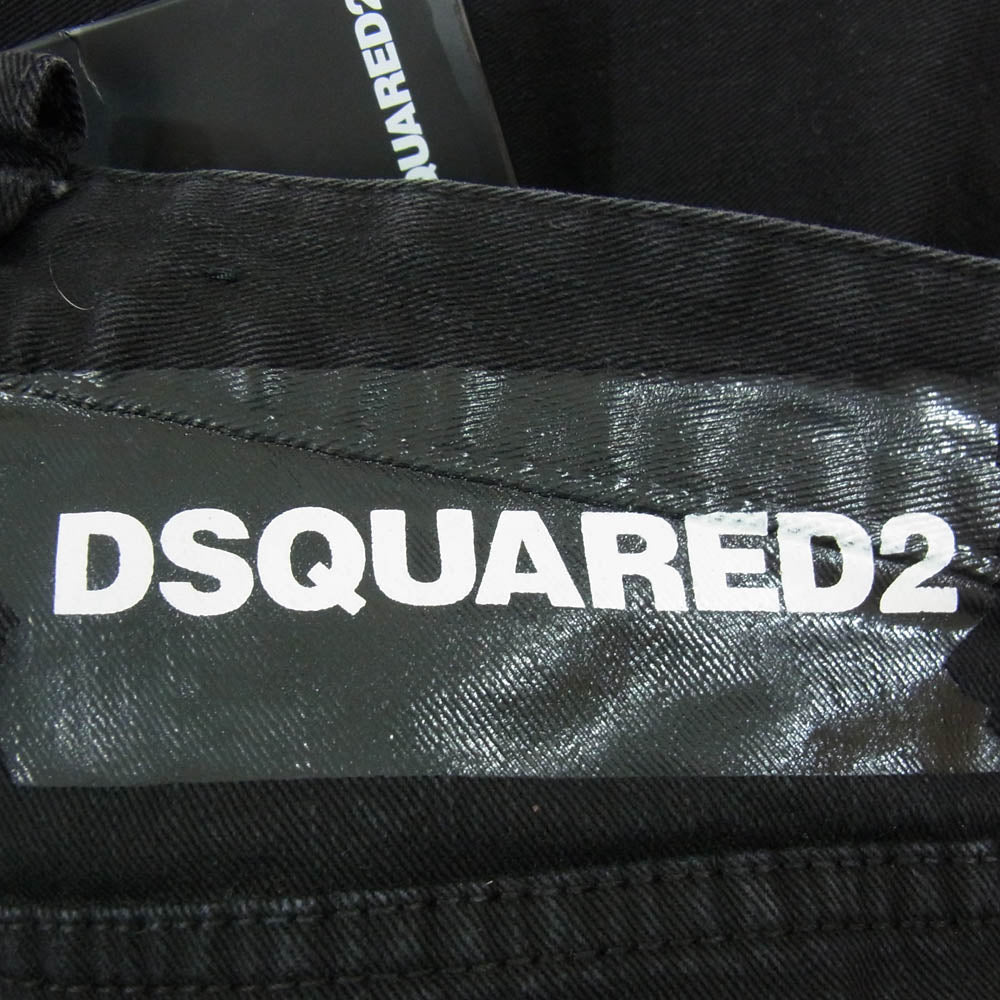 DSQUARED2 ディースクエアード 19AW S75LB0226 ストレッチ スリム スキニー デニム パンツ ブラック系 36【中古】