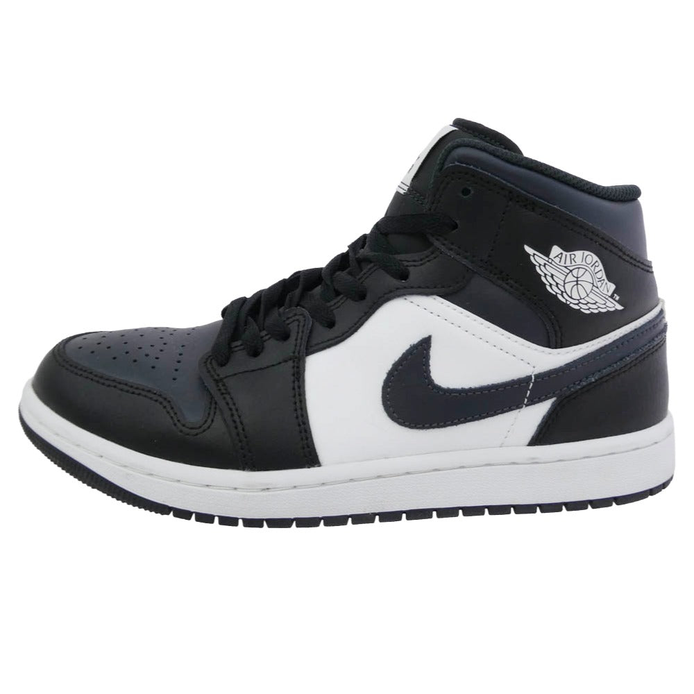 NIKE AIR JORDAN ナイキ ジョーダン DQ8426-010 Air Jordan 1 Mid Black Summit White Off Noir AJ1 エアジョーダン ミッド スニーカー ブラック系 26.5cm【中古】