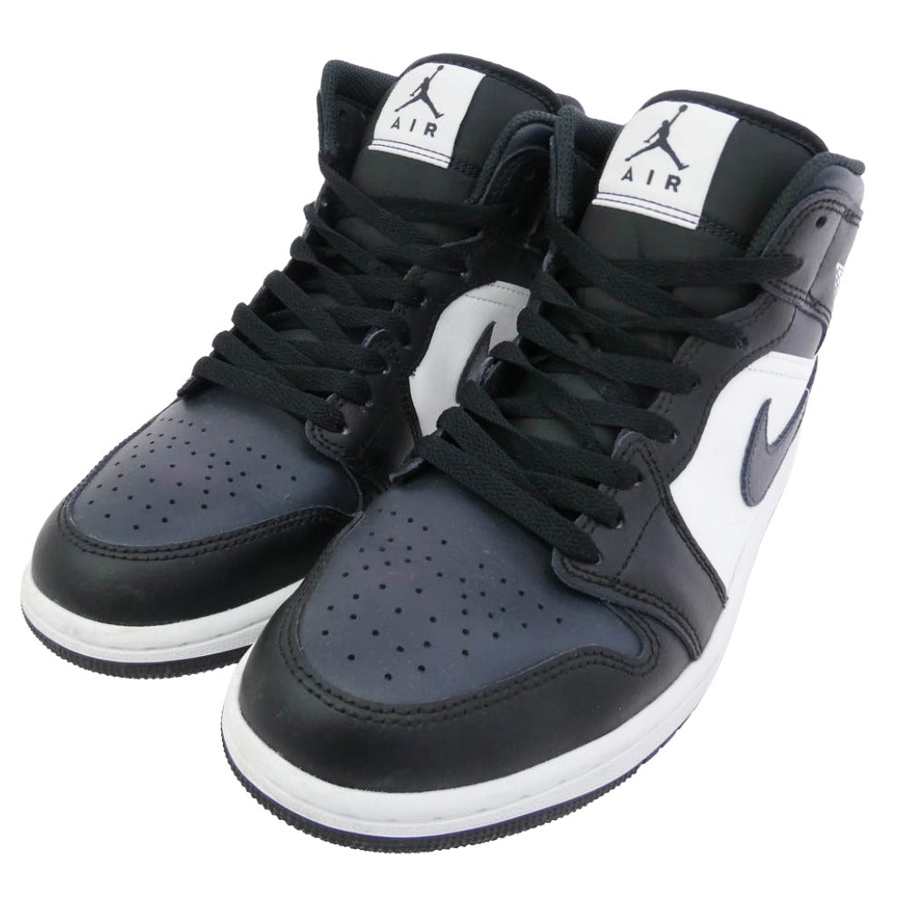 NIKE AIR JORDAN ナイキ ジョーダン DQ8426-010 Air Jordan 1 Mid Black Summit White Off Noir AJ1 エアジョーダン ミッド スニーカー ブラック系 26.5cm【中古】