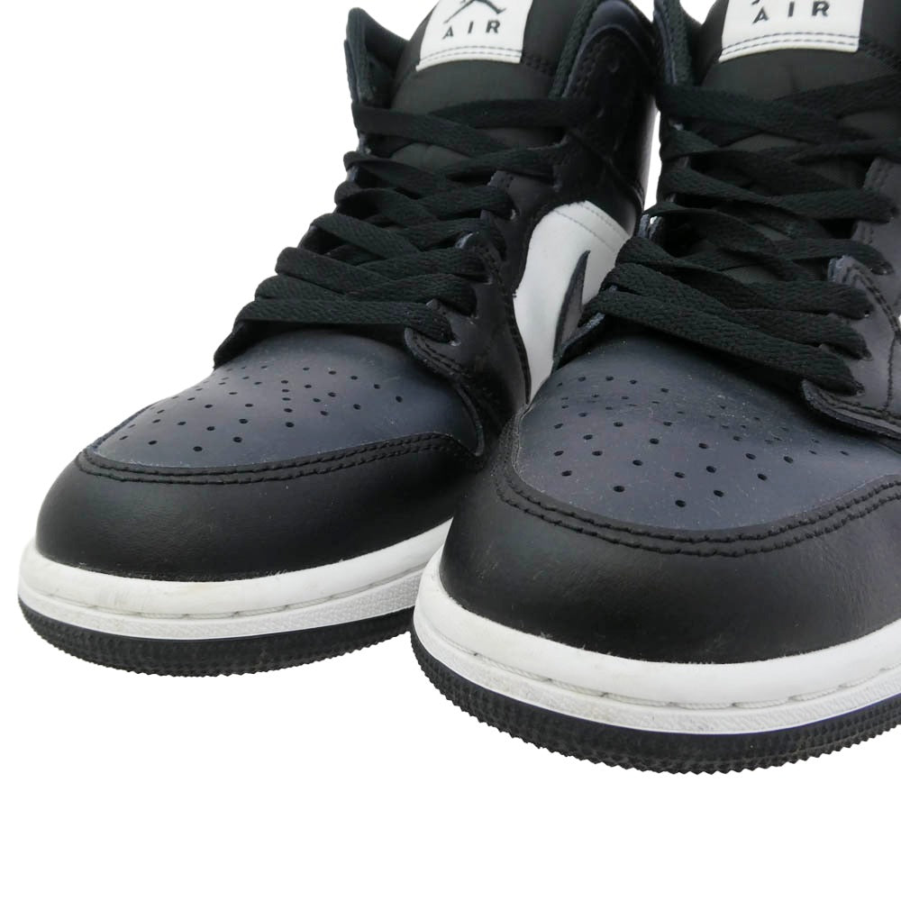 NIKE AIR JORDAN ナイキ ジョーダン DQ8426-010 Air Jordan 1 Mid Black Summit White Off Noir AJ1 エアジョーダン ミッド スニーカー ブラック系 26.5cm【中古】