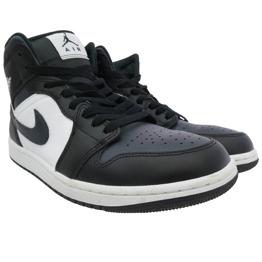 NIKE AIR JORDAN ナイキ ジョーダン DQ8426-010 Air Jordan 1 Mid Black Summit White Off Noir AJ1 エアジョーダン ミッド スニーカー ブラック系 26.5cm【中古】