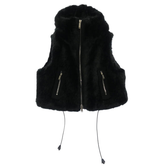 DSQUARED2 ディースクエアード 18AW S75FB0078 フェイクファー ベスト ブラック系 36【中古】