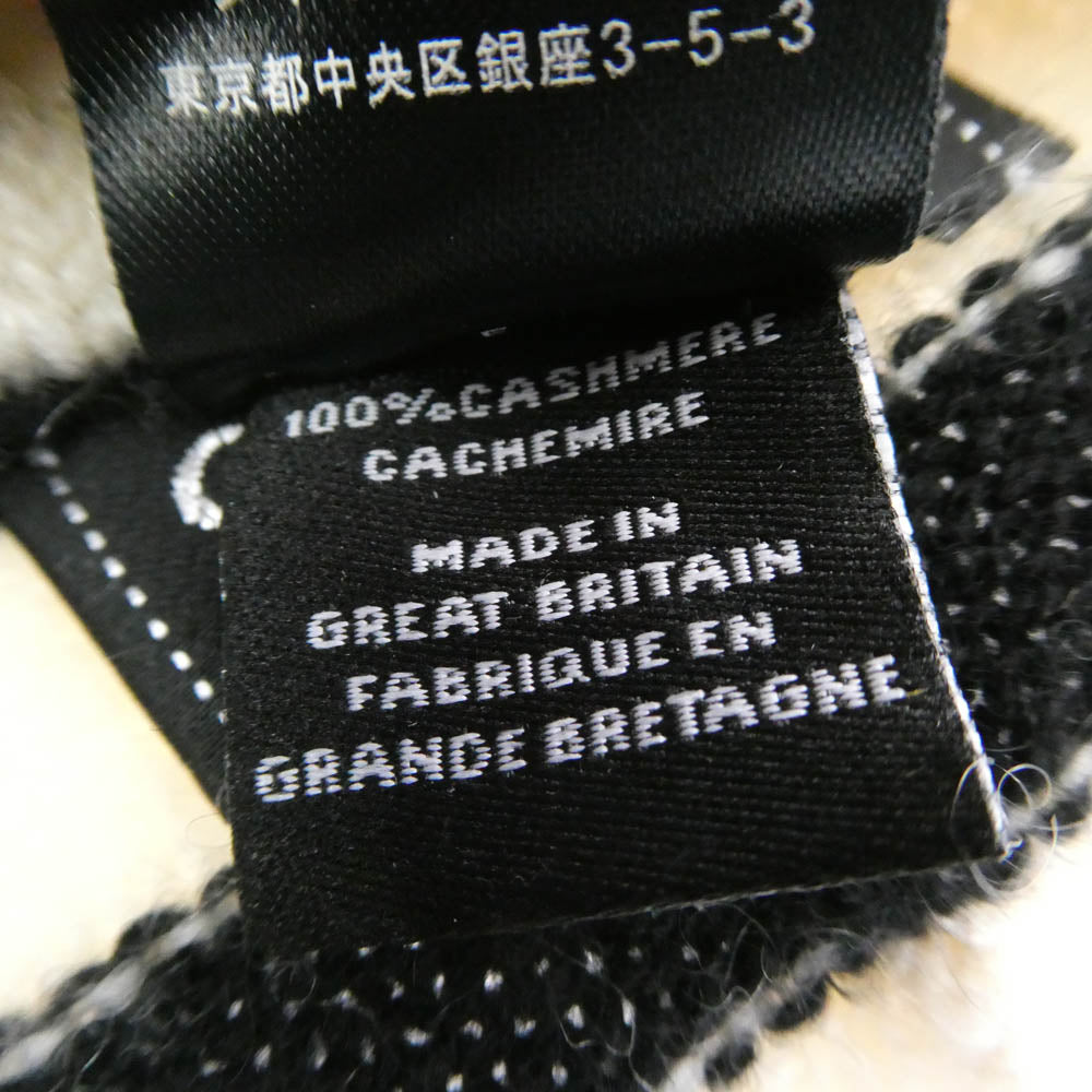 CHANEL シャネル ココマーク ロゴ カシミヤ ニット キャップ 帽子 ビーニー ブラック系【中古】