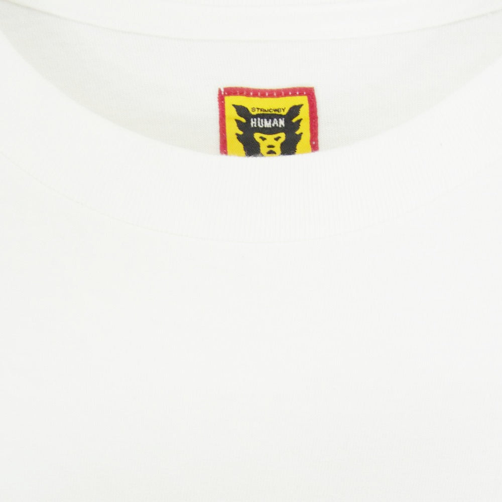 HUMAN MADE ヒューマンメイド 25SS DAILY S/S T-SHIRT ハート ロゴ プリント デイリー 半袖 カットソー Tシャツ ホワイト系 XL【中古】