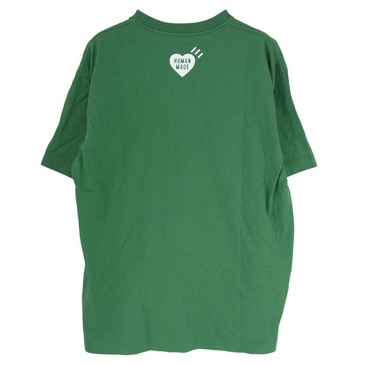 HUMAN MADE ヒューマンメイド 25SS HM29TE026 DUCK GRAFIC T-SHIRT ダック グラフィック プリント Tシャツ 半袖 カットソー グリーン系 XL【中古】