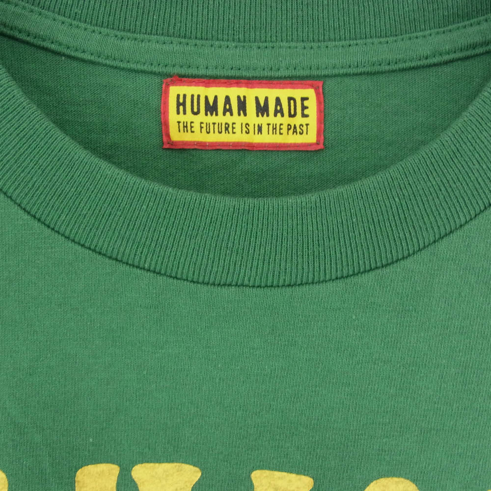 HUMAN MADE ヒューマンメイド 25SS HM29TE026 DUCK GRAFIC T-SHIRT ダック グラフィック プリント Tシャツ 半袖 カットソー グリーン系 XL【中古】