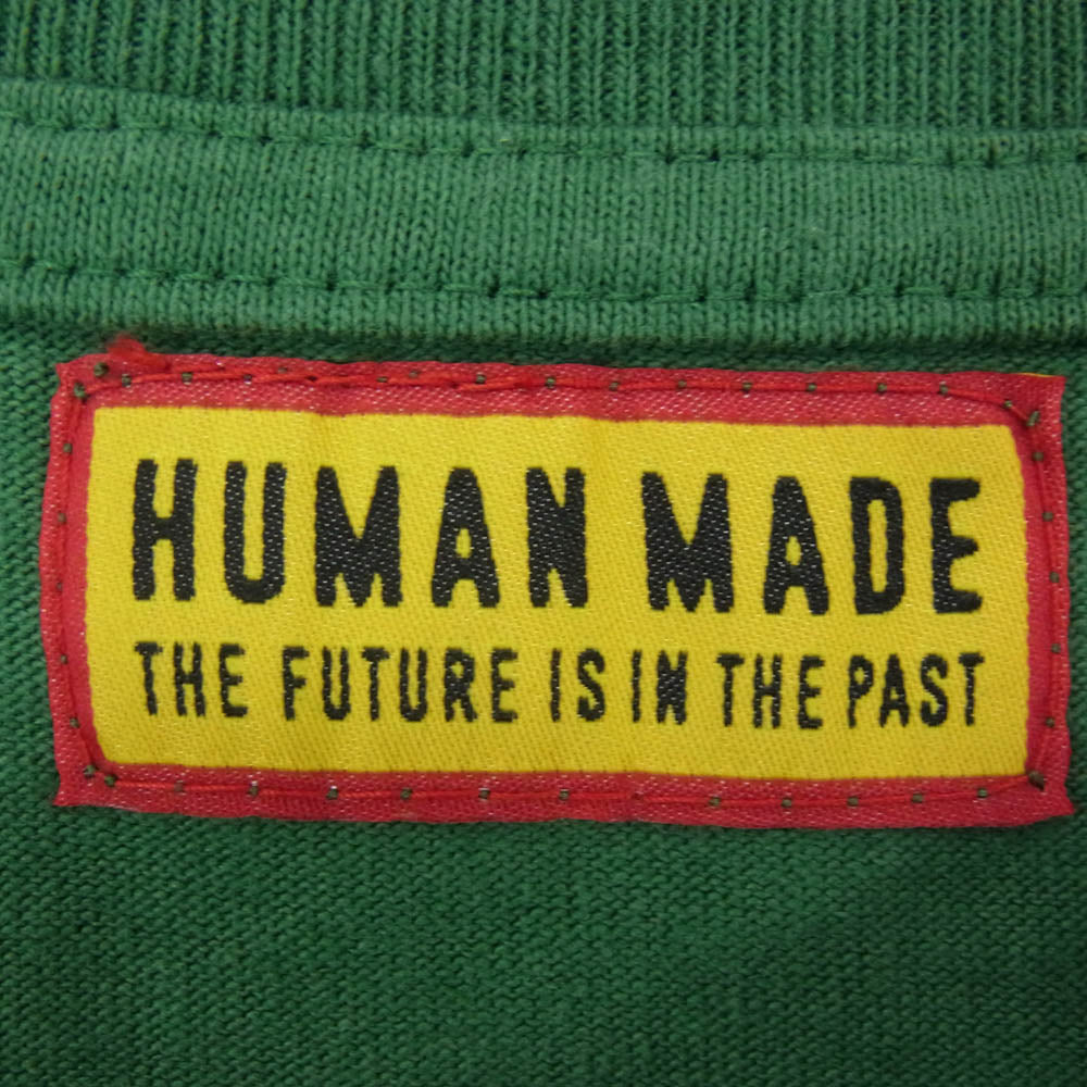 HUMAN MADE ヒューマンメイド 25SS HM29TE026 DUCK GRAFIC T-SHIRT ダック グラフィック プリント Tシャツ 半袖 カットソー グリーン系 XL【中古】