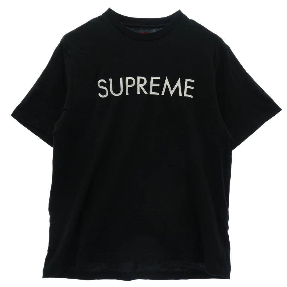 Supreme シュプリーム 25SS Capital S/S Top キャピタル ショートスリーブ トップ Tシャツ 半袖 カットソー ブラック系 L【中古】