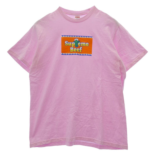 Supreme シュプリーム 25SS Western Beef ウエスタン ビーフ クルーネック Tシャツ 半袖カットソー ピンク系 L【中古】
