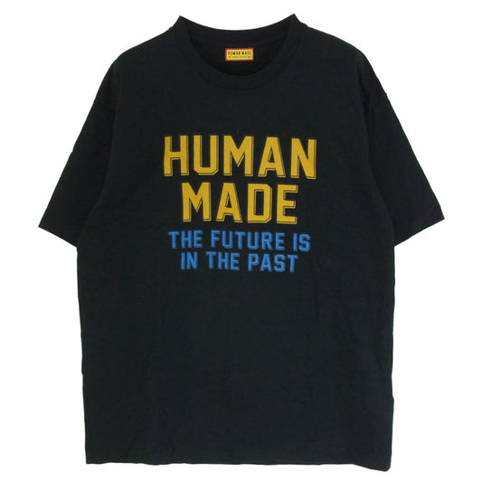 HUMAN MADE ヒューマンメイド 25SS HM29CS047 THE FUTURE IS IN THE PAST GRAPHIC T-SHIRT グラフィック プリント Tシャツ 半袖 カットソー ブラック系 XL【中古】