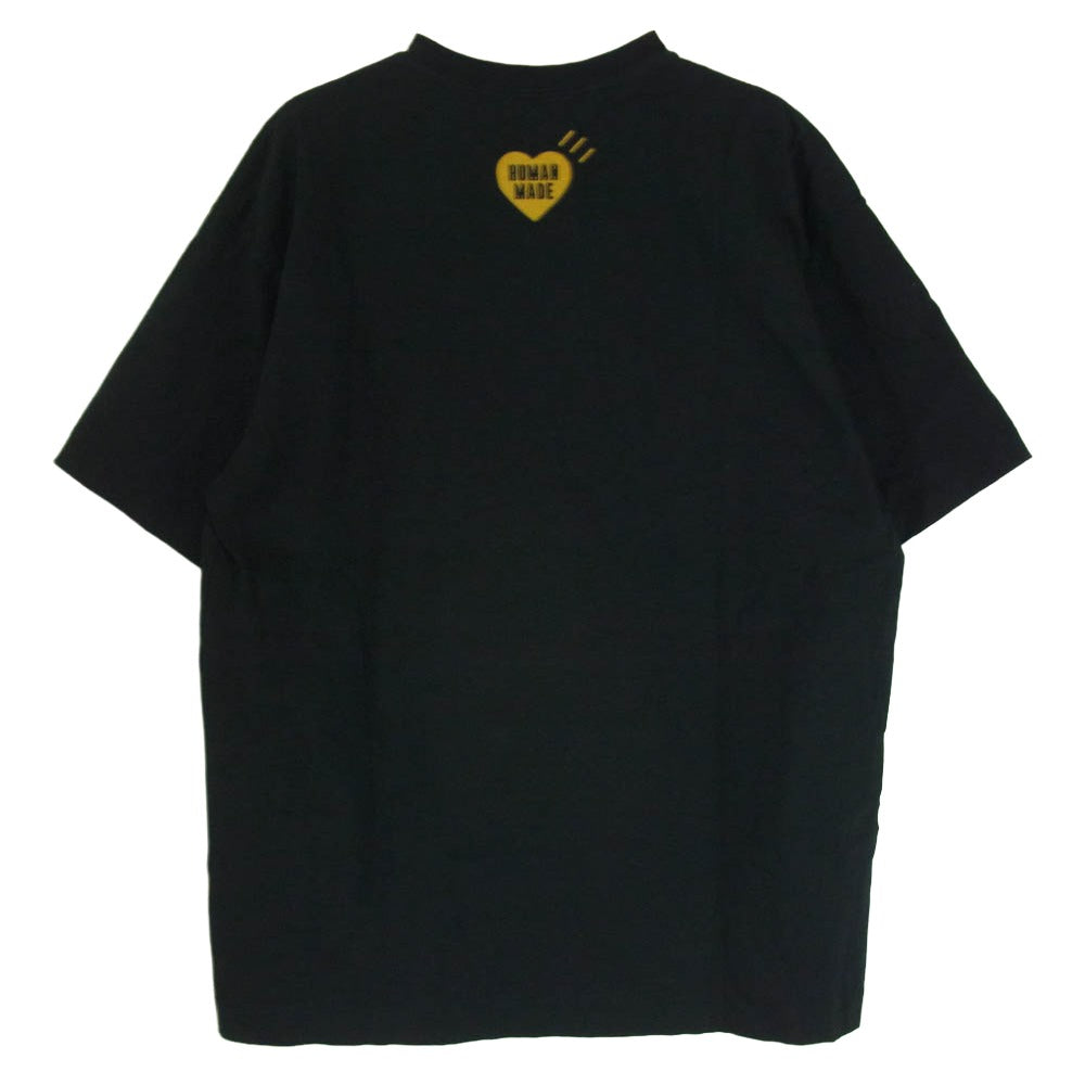 HUMAN MADE ヒューマンメイド 25SS HM29CS047 THE FUTURE IS IN THE PAST GRAPHIC T-SHIRT グラフィック プリント Tシャツ 半袖 カットソー ブラック系 XL【中古】