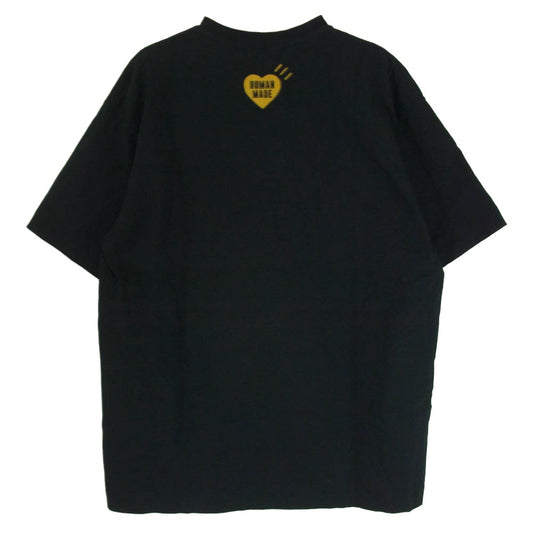 HUMAN MADE ヒューマンメイド 25SS HM29CS047 THE FUTURE IS IN THE PAST GRAPHIC T-SHIRT グラフィック プリント Tシャツ 半袖 カットソー ブラック系 XL【中古】