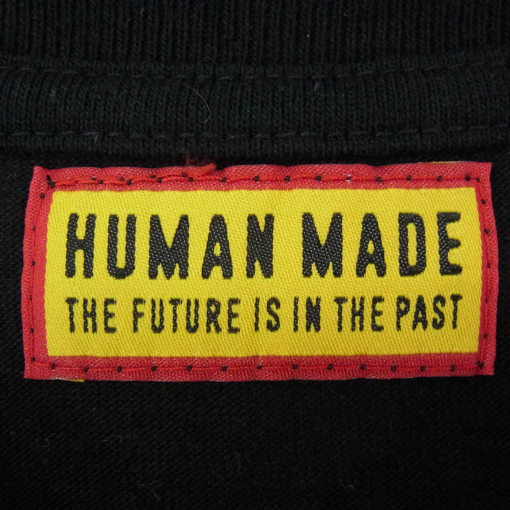 HUMAN MADE ヒューマンメイド 25SS HM29CS047 THE FUTURE IS IN THE PAST GRAPHIC T-SHIRT グラフィック プリント Tシャツ 半袖 カットソー ブラック系 XL【中古】