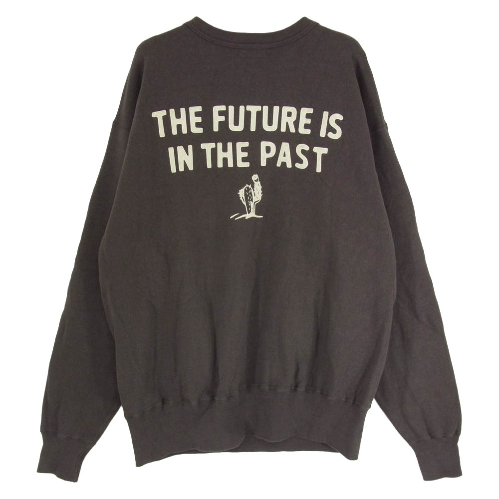 HUMAN MADE ヒューマンメイド 25AW HM30CS029 TSURIAMI SWEATSHIRT ツリアミ フロッキー ロゴプリント スウェット シャツ トレーナー グレー系 XL【中古】