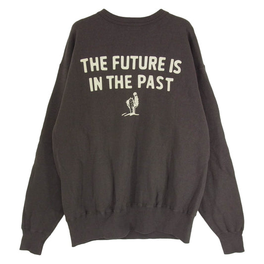 HUMAN MADE ヒューマンメイド 25AW HM30CS029 TSURIAMI SWEATSHIRT ツリアミ フロッキー ロゴプリント スウェット シャツ トレーナー グレー系 XL【中古】