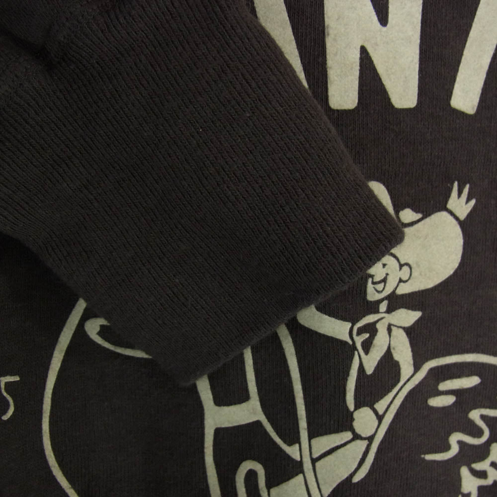 HUMAN MADE ヒューマンメイド 25AW HM30CS029 TSURIAMI SWEATSHIRT ツリアミ フロッキー ロゴプリント スウェット シャツ トレーナー グレー系 XL【中古】