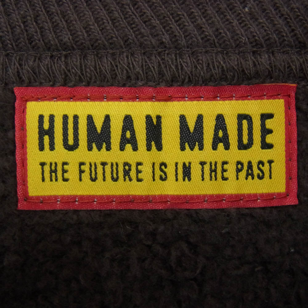 HUMAN MADE ヒューマンメイド 25AW HM30CS029 TSURIAMI SWEATSHIRT ツリアミ フロッキー ロゴプリント スウェット シャツ トレーナー グレー系 XL【中古】