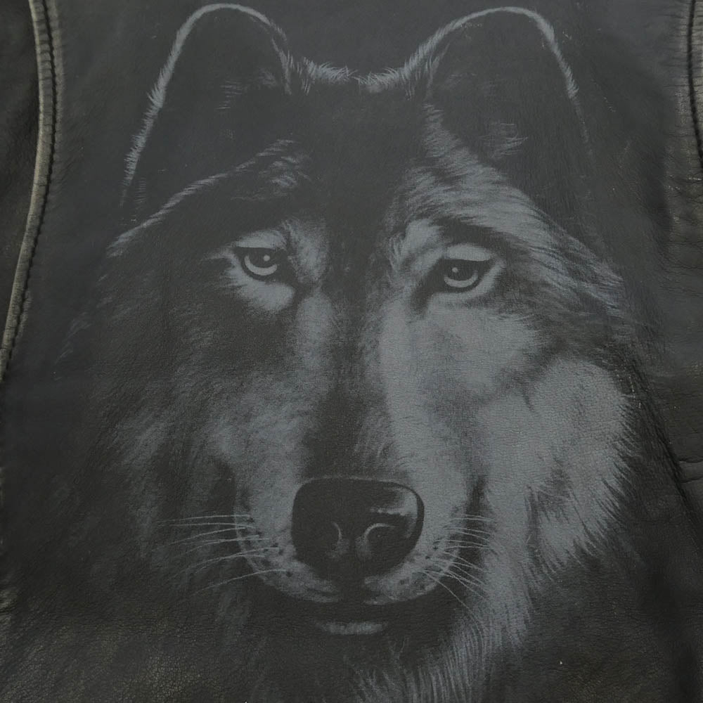 DIESEL ディーゼル ヴィンテージ加工 レザー ライダース ジャケット ブラック系 XS【中古】