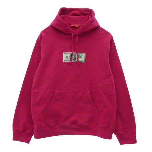 Supreme シュプリーム 20SS Franklin Hooded Sweatshirt フランクリン フーデッド スウェットシャツ パーカー フーディー ピンク系 XL【中古】