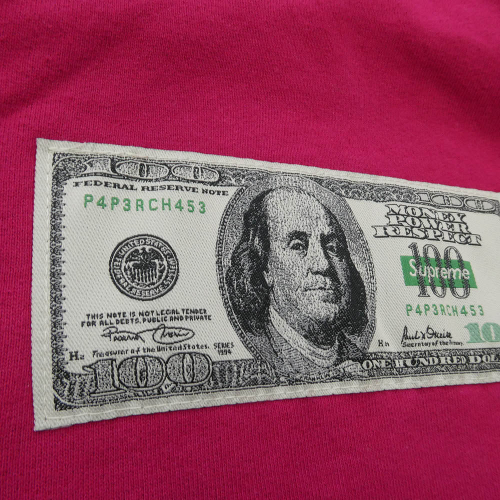Supreme シュプリーム 20SS Franklin Hooded Sweatshirt フランクリン フーデッド スウェットシャツ パーカー フーディー ピンク系 XL【中古】
