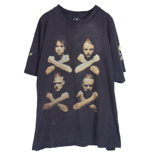 ヴィンテージ METALLICA 90s BIRTH SCHOOL DEATH GIANTタグ メタリカ 半袖 Tシャツ カットソー チャコール系 XL【中古】