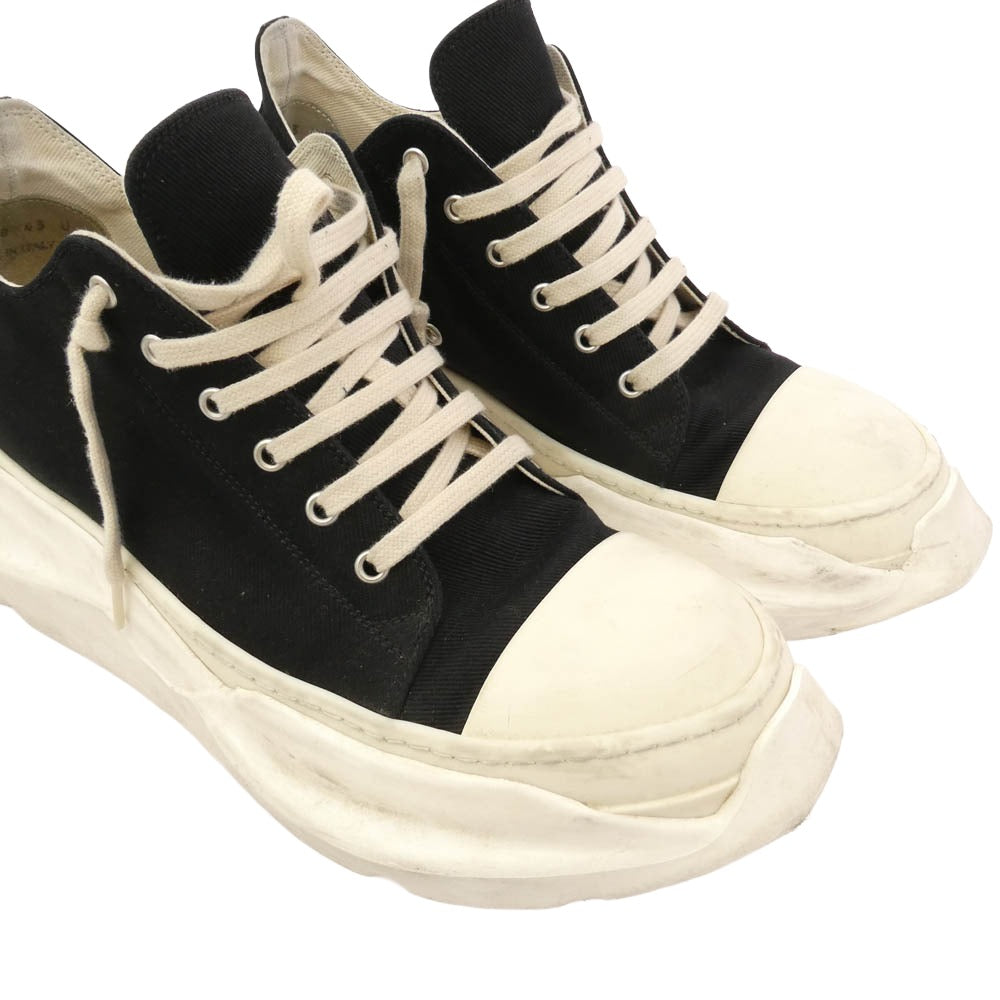Rick Owens リックオウエンス DU02B4842 DRKSHDW ABSTRACT LOW SNEAK ダークシャドウ アブストラクト ローカット スニーカー ブラック系 43【中古】