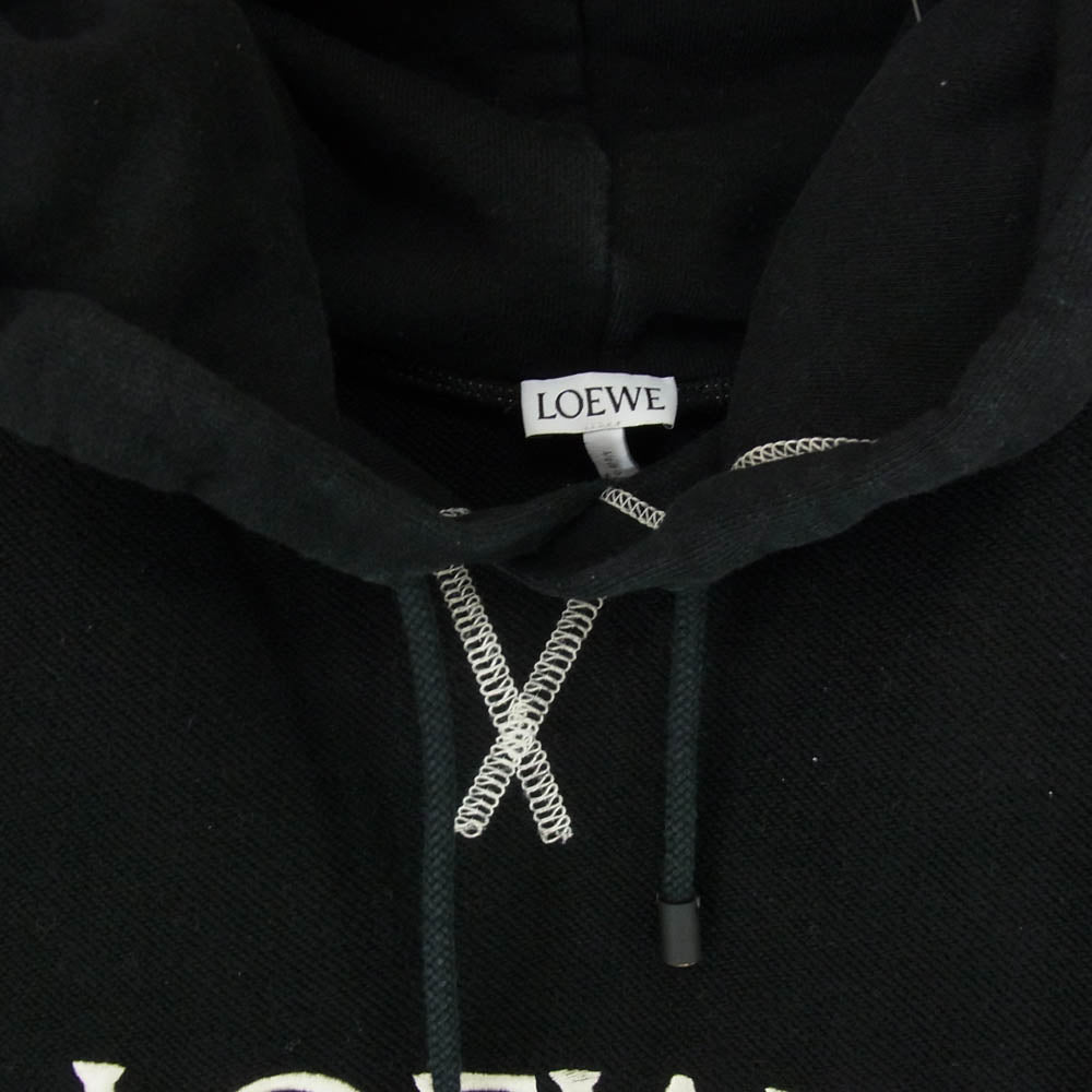 LOEWE ロエベ H526341XAL アナグラム ロゴ刺繍 フーディー パーカー ブラック系 L【中古】