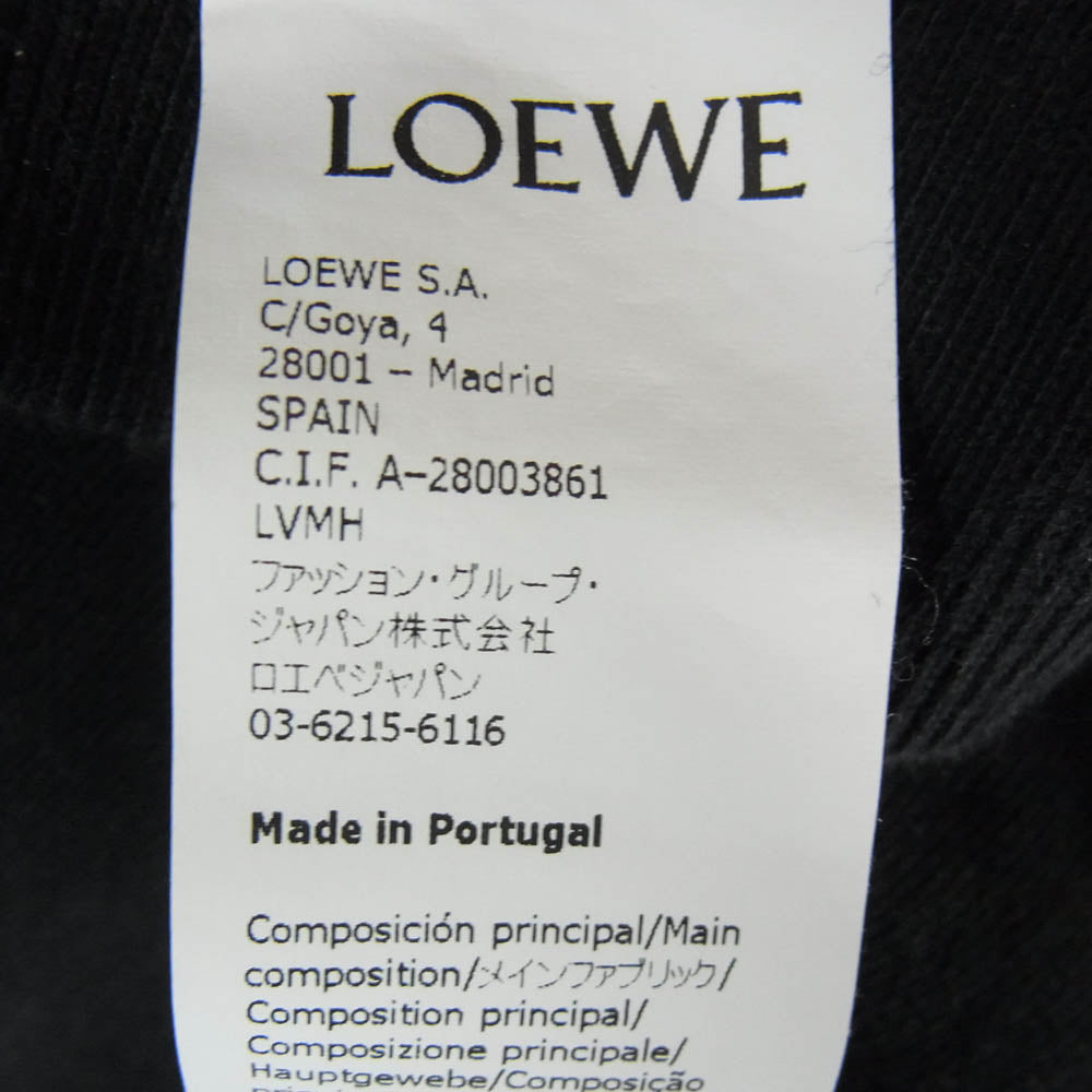 LOEWE ロエベ H526341XAL アナグラム ロゴ刺繍 フーディー パーカー ブラック系 L【中古】