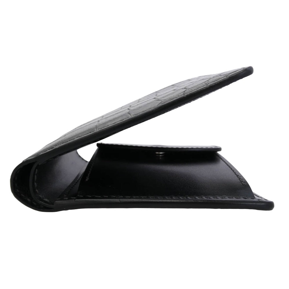 WILDSWANS ワイルドスワンズ 2024 SUMIZOME POROSUS HENRY クロコ レザー ウォレット 二つ折り 財布 グレー系 マルチカラー系【美品】【中古】