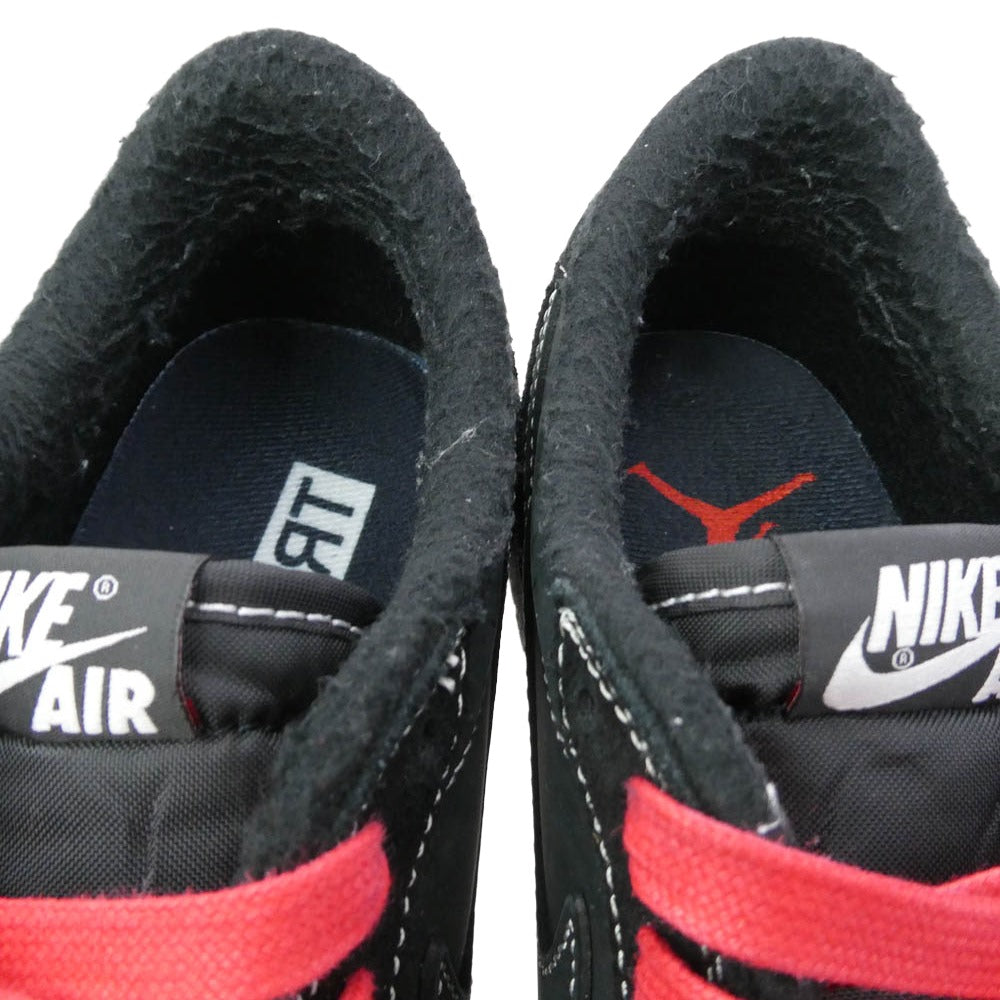 NIKE AIR JORDAN ナイキ ジョーダン DM7866-001 × Travis Scott Air Jordan 1 Low OG SP Black Phantom AJ1 トラヴィススコット エアジョーダン ロー スニーカー　FB鑑定済 ブラック系 25.5cm【中古】