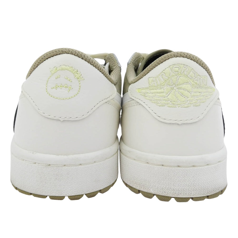 NIKE AIR JORDAN ナイキ ジョーダン FZ3124-200 × Travis Scott Air Jordan 1 Low Golf NRG Neutral Olive トラヴィススコット AJ1 エアジョーダン ロー ゴルフ スニーカー FB鑑定済 カーキ系 25.5cm【中古】