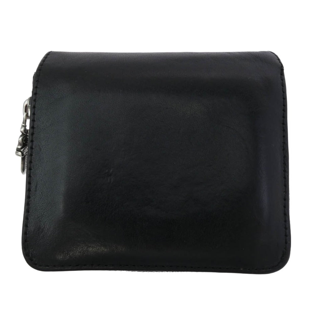 CHROME HEARTS クロムハーツ（原本無） SQ ZIP BILL スクエアジップビル レザー ウォレット ブラック系【中古】