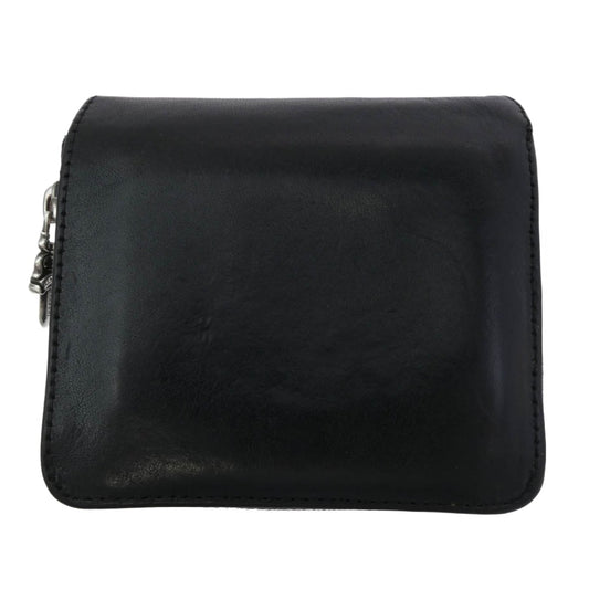 CHROME HEARTS クロムハーツ（原本無） SQ ZIP BILL スクエアジップビル レザー ウォレット ブラック系【中古】