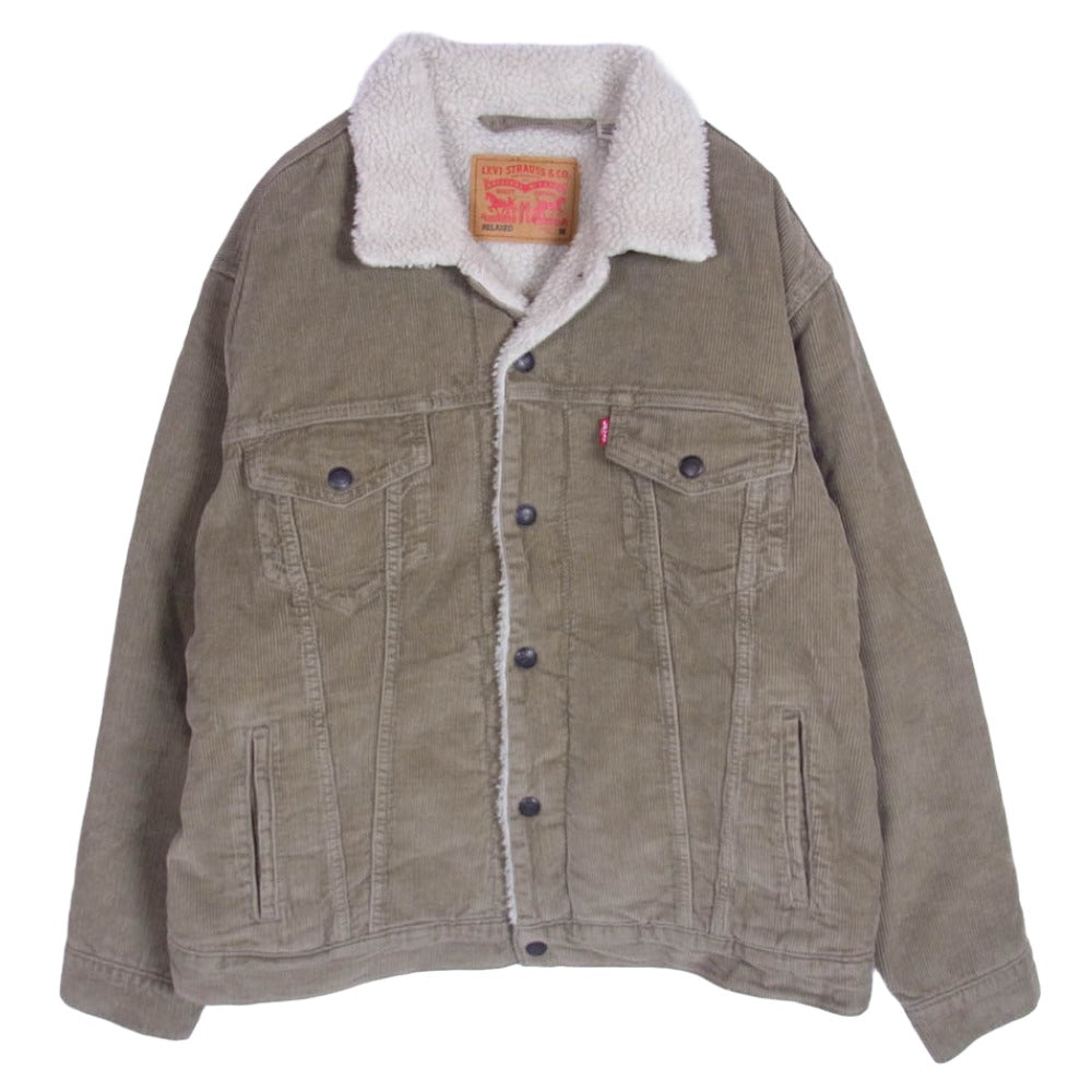 Levi's リーバイス 101618 RELAXED リラックスド 内ボア コーデュロイ ジャケット ベージュ系 M【中古】