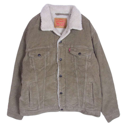 Levi's リーバイス 101618 RELAXED リラックスド 内ボア コーデュロイ ジャケット ベージュ系 M【中古】