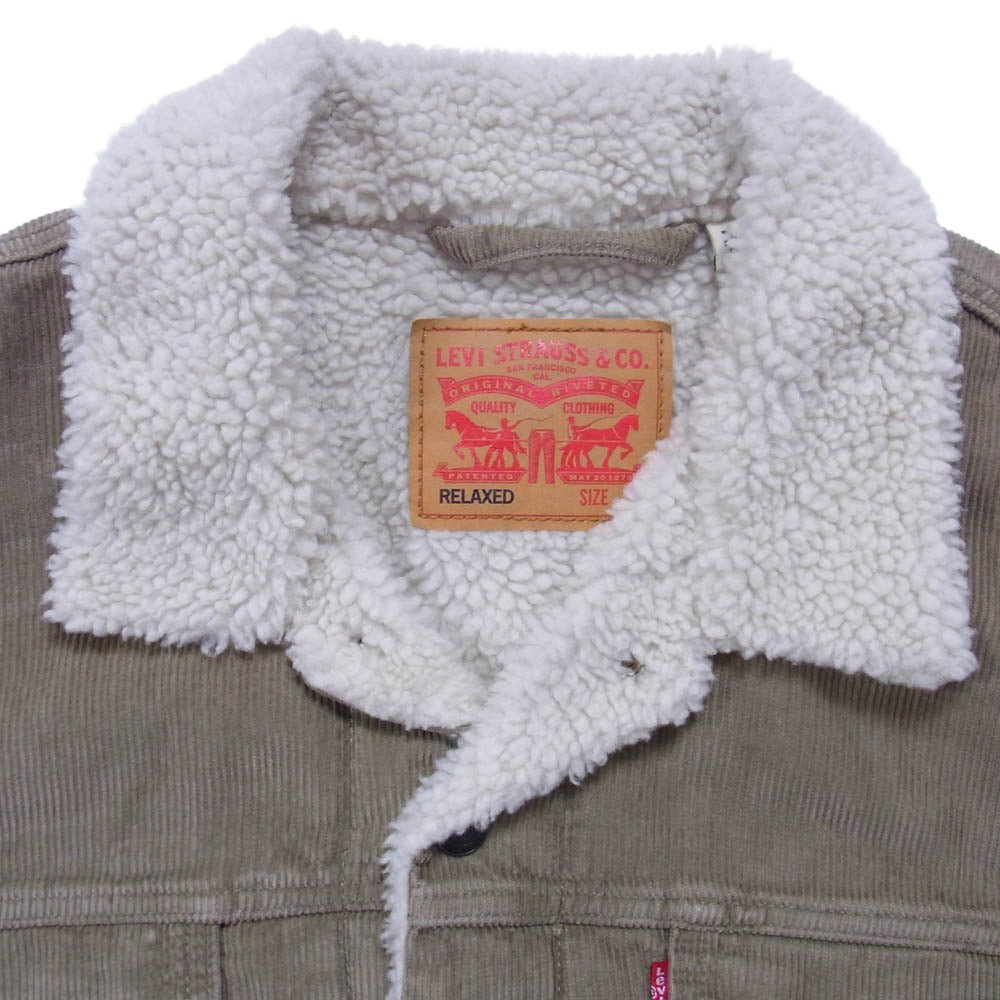 Levi's リーバイス 101618 RELAXED リラックスド 内ボア コーデュロイ ジャケット ベージュ系 M【中古】