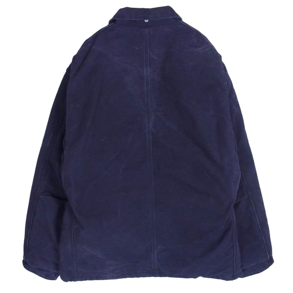 Carhartt カーハート メキシコ製 企業ロゴ 刺繍 FR traditional jacket トラディショナル ジャケット ネイビー系 L【中古】