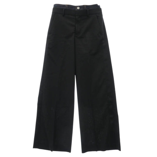 Sacai サカイ 26-08289 Suiting Denim Pants サイドライン デニムドッキング スーツ パンツ ブラック系 2【中古】