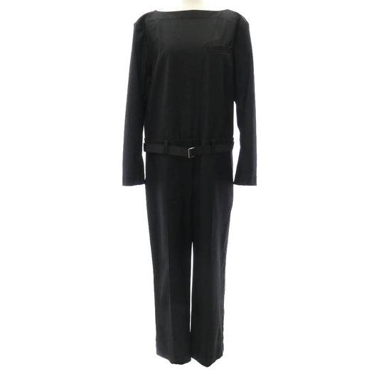 Sacai サカイ 23-06521 ウール サイドライン オールインワン ツナギ ジャンプスーツ ブラック系 2【中古】