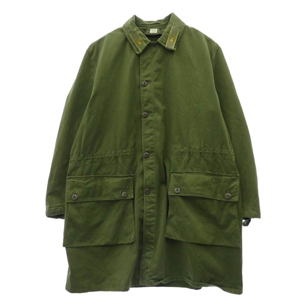 ミリタリー 60s 70s M-59 C54 スウェーデン軍 スリークラウン刺繍 フィールドコート グリーン系【中古】