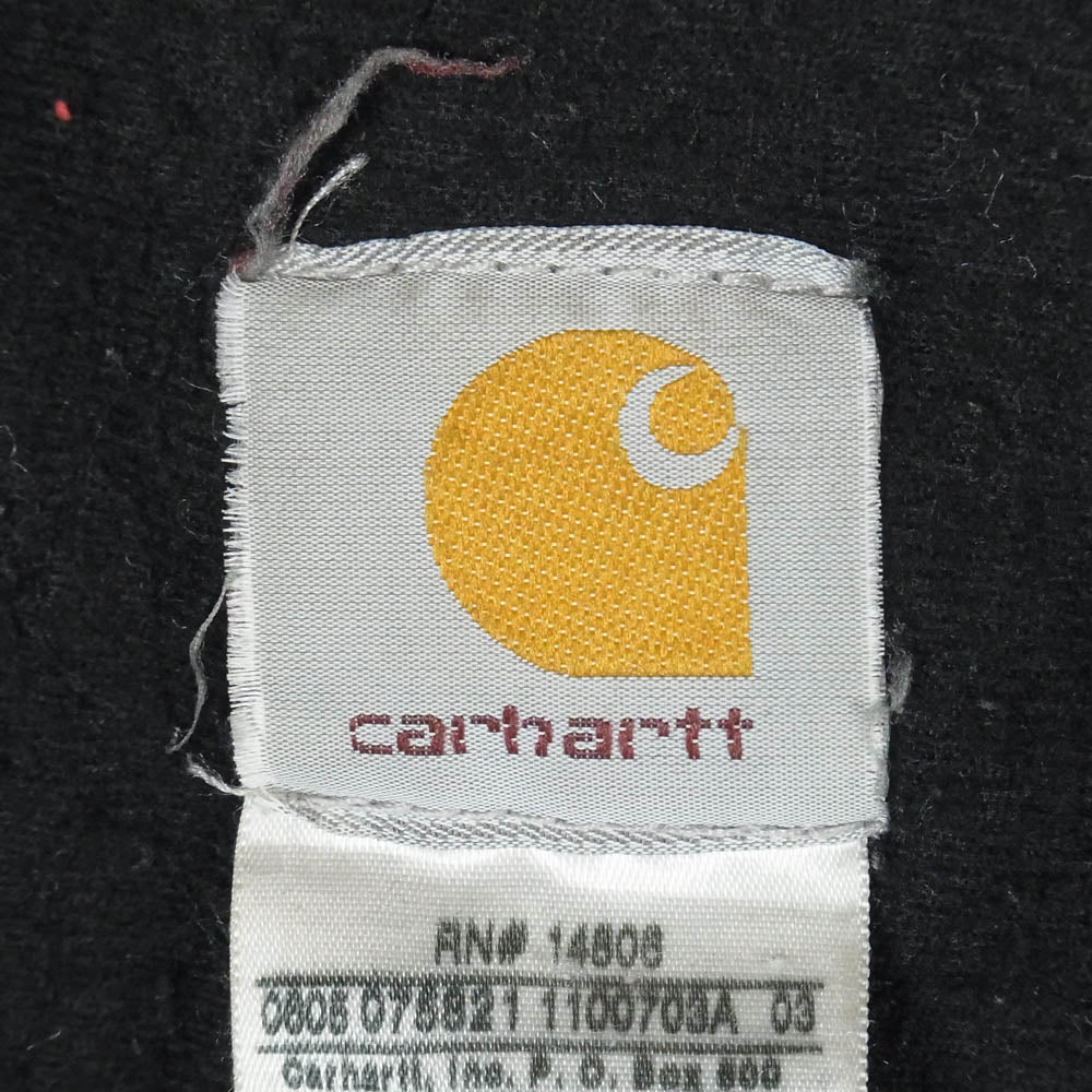 Carhartt カーハート J14 00S USA製 SANTA FE JACKET サンタフェ ジャケット 刺繍 ダック生地 ジップアップワーク ジャケット フェード 緑紺系 L【中古】