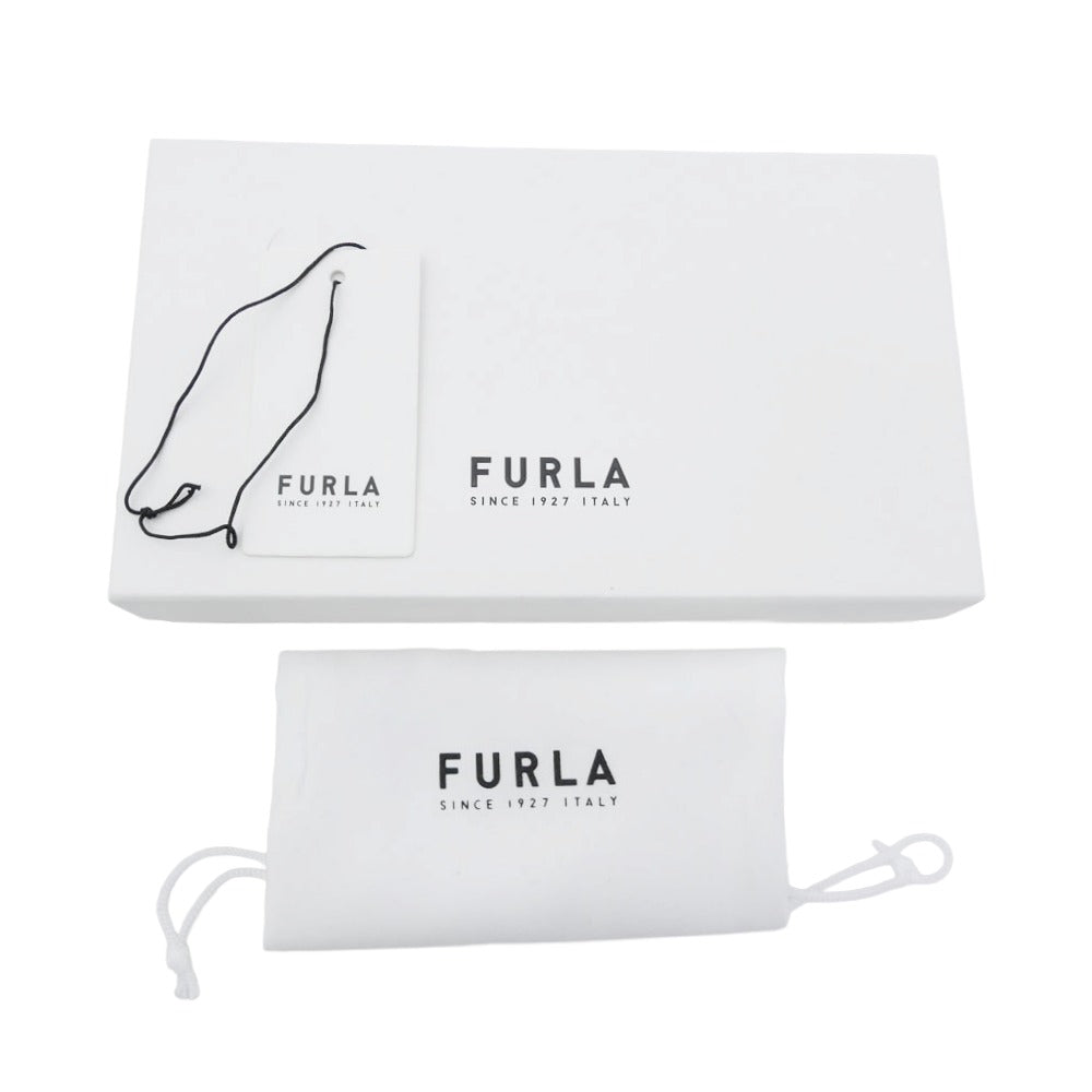 Furla フルラ MIONIDO ミニオード ラウンドジップ ナッパレザー キルティング ウォレット 財布 ブラック系【中古】