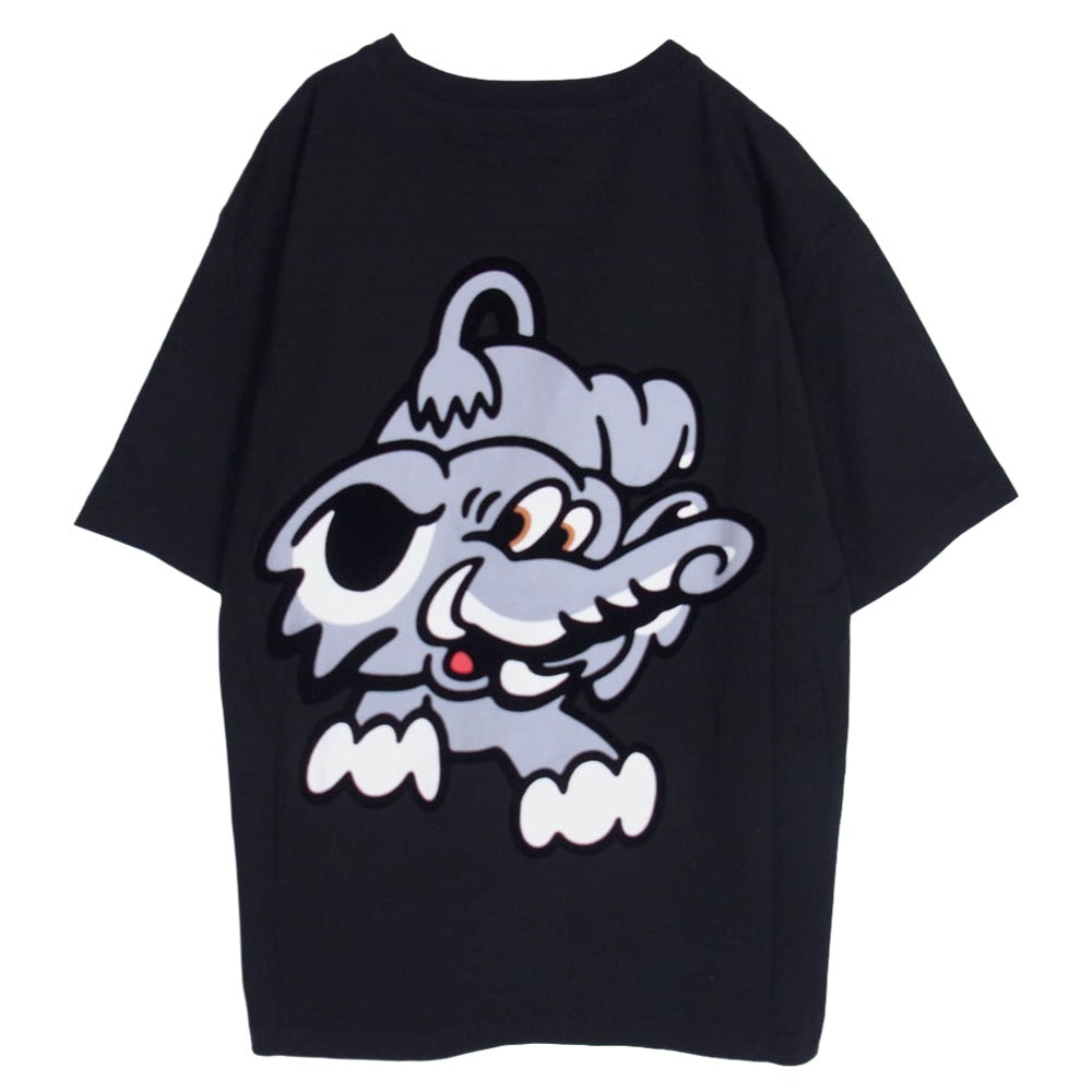 KENZO ケンゾー FF55TS4994SG VERDY MARKET ロゴフロッキープリント 半袖 Tシャツ カットソー ブラック系 L【中古】