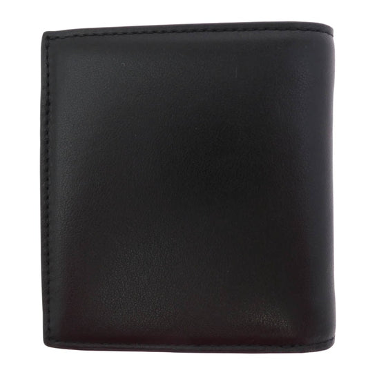 KENZO ケンゾー MINI FOLD WALLET レザー ミニ ウォレット 二つ折り財布 ブラック系【美品】【中古】