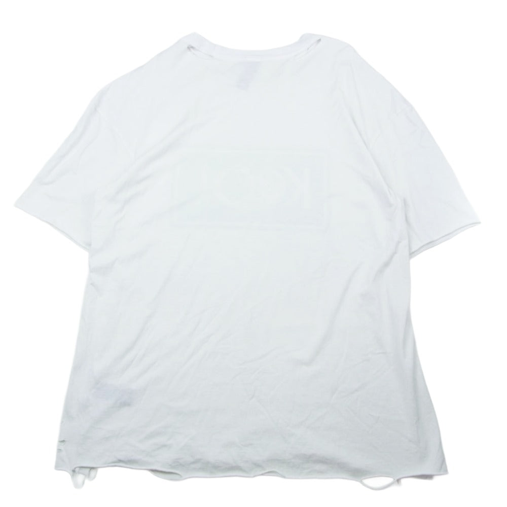 アルケミスト 18ss KOOL SKULL スカル プリント カットオフ 半袖 Tシャツ ホワイト系 M【中古】